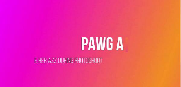  Real interracial PAWG BBW photo shoot azz shake